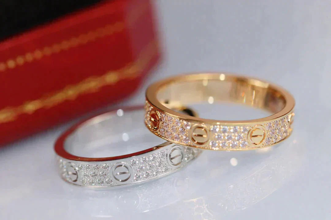 [Panda Jewelry]LOVE RING 3.6MM DIAMOND PAVED