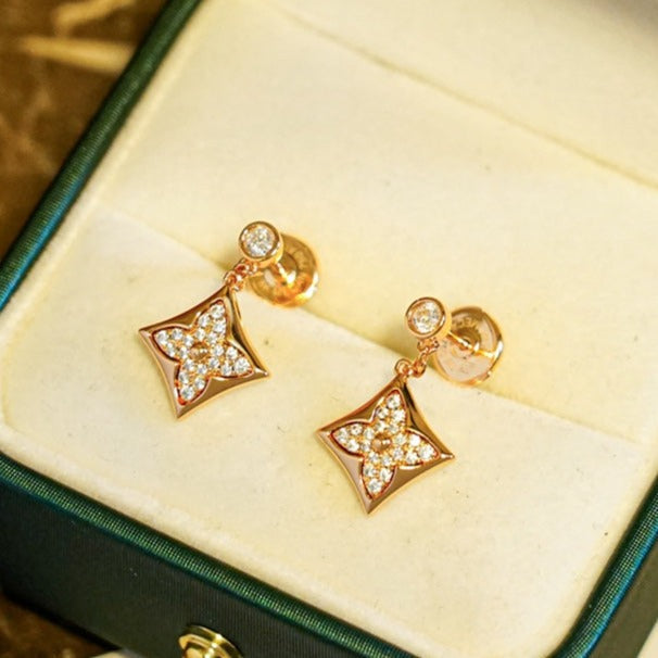 [Panda Jewelry]STAR DIAMONDS EARRINGS GOLD