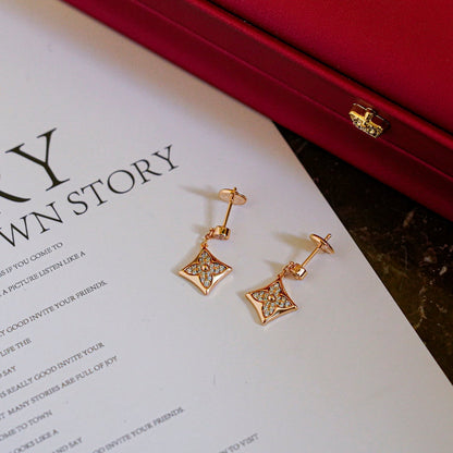 [Panda Jewelry]STAR DIAMONDS EARRINGS GOLD