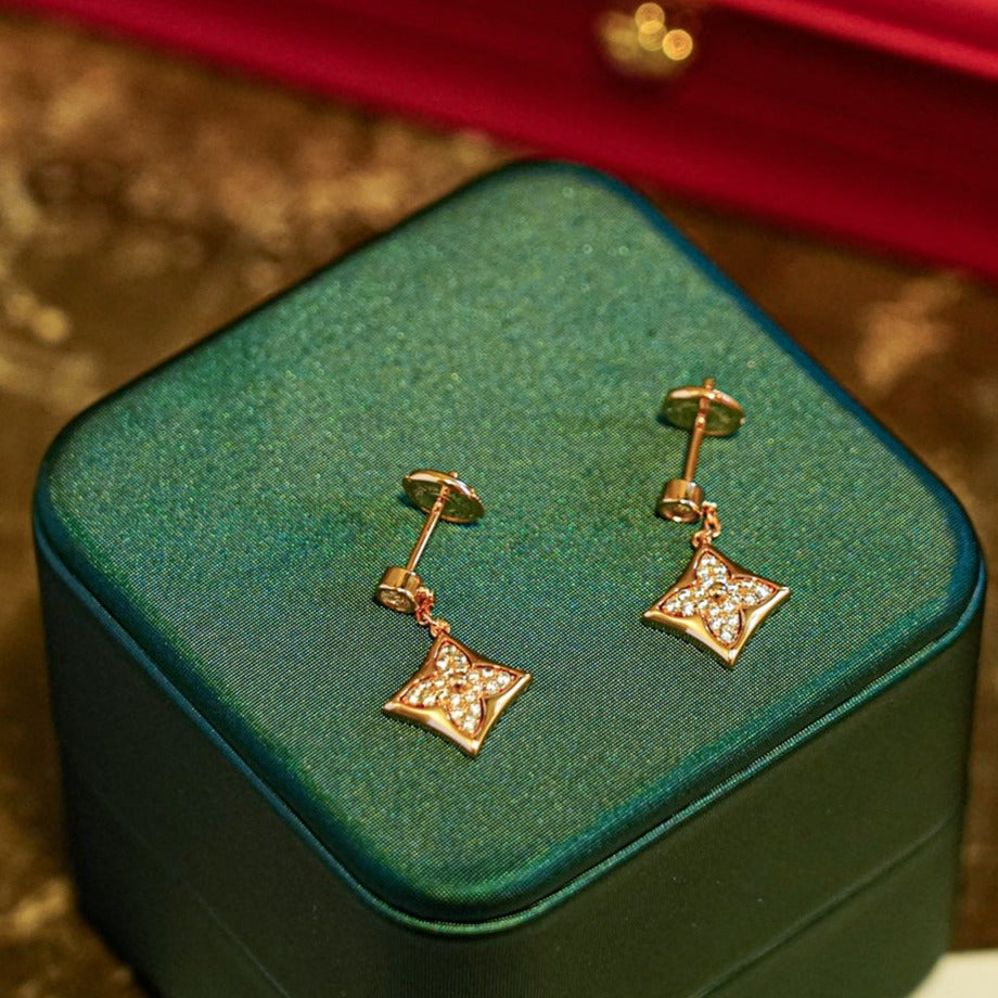 [Panda Jewelry]STAR DIAMONDS EARRINGS GOLD