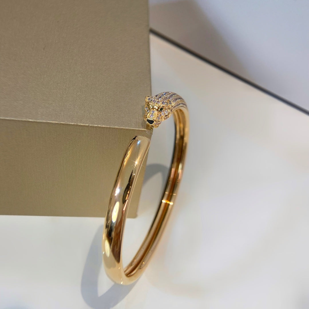 [Panda Jewelry]PANTHERE GOLD DIAMOND OPEN BRACELET