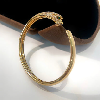 [Panda Jewelry]PANTHERE GOLD DIAMOND OPEN BRACELET