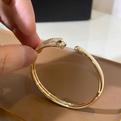 [Panda Jewelry]PANTHERE GOLD DIAMOND OPEN BRACELET