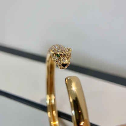 [Panda Jewelry]PANTHERE GOLD DIAMOND OPEN BRACELET