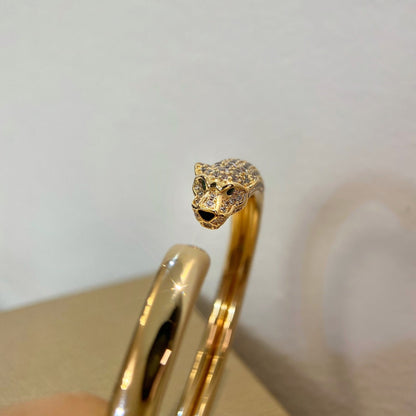 [Panda Jewelry]PANTHERE GOLD DIAMOND OPEN BRACELET