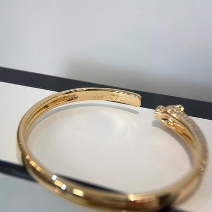 [Panda Jewelry]PANTHERE GOLD DIAMOND OPEN BRACELET