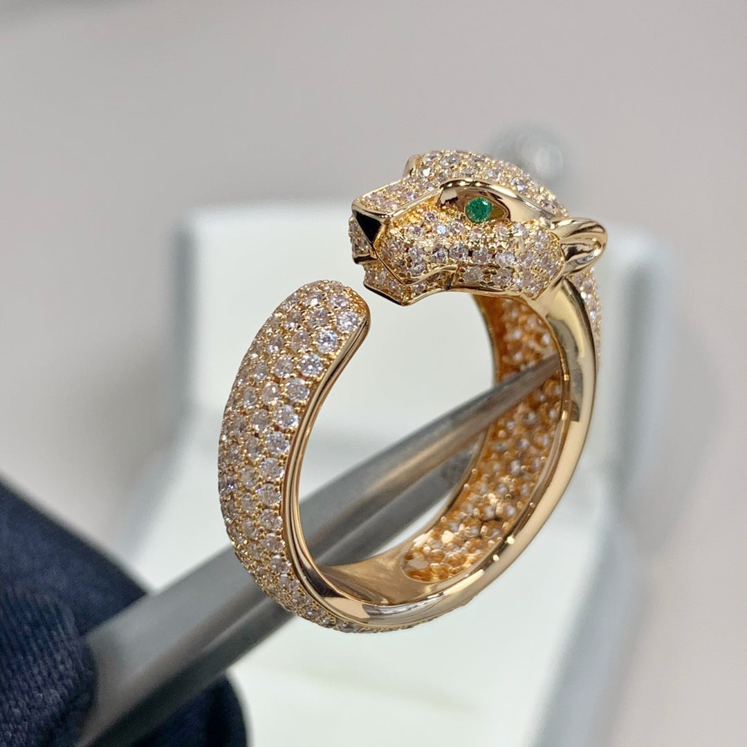 [Panda Jewelry]PANTHERE PINK GOLD DIAMOND RING
