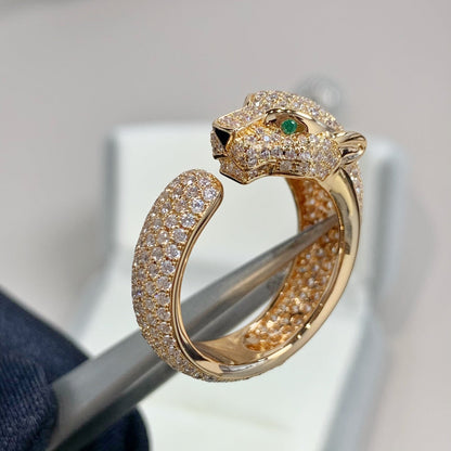 [Panda Jewelry]PANTHERE PINK GOLD DIAMOND RING