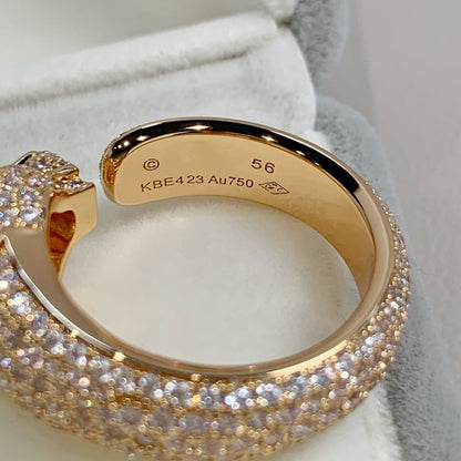 [Panda Jewelry]PANTHERE PINK GOLD DIAMOND RING