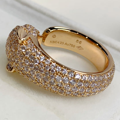 [Panda Jewelry]PANTHERE PINK GOLD DIAMOND RING