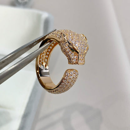 [Panda Jewelry]PANTHERE PINK GOLD DIAMOND RING