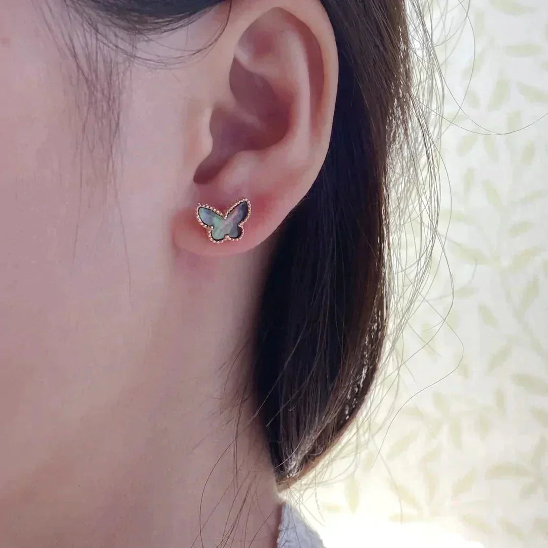 [Panda Jewelry]BUTTERFLY DARK MOP  EARRINGS