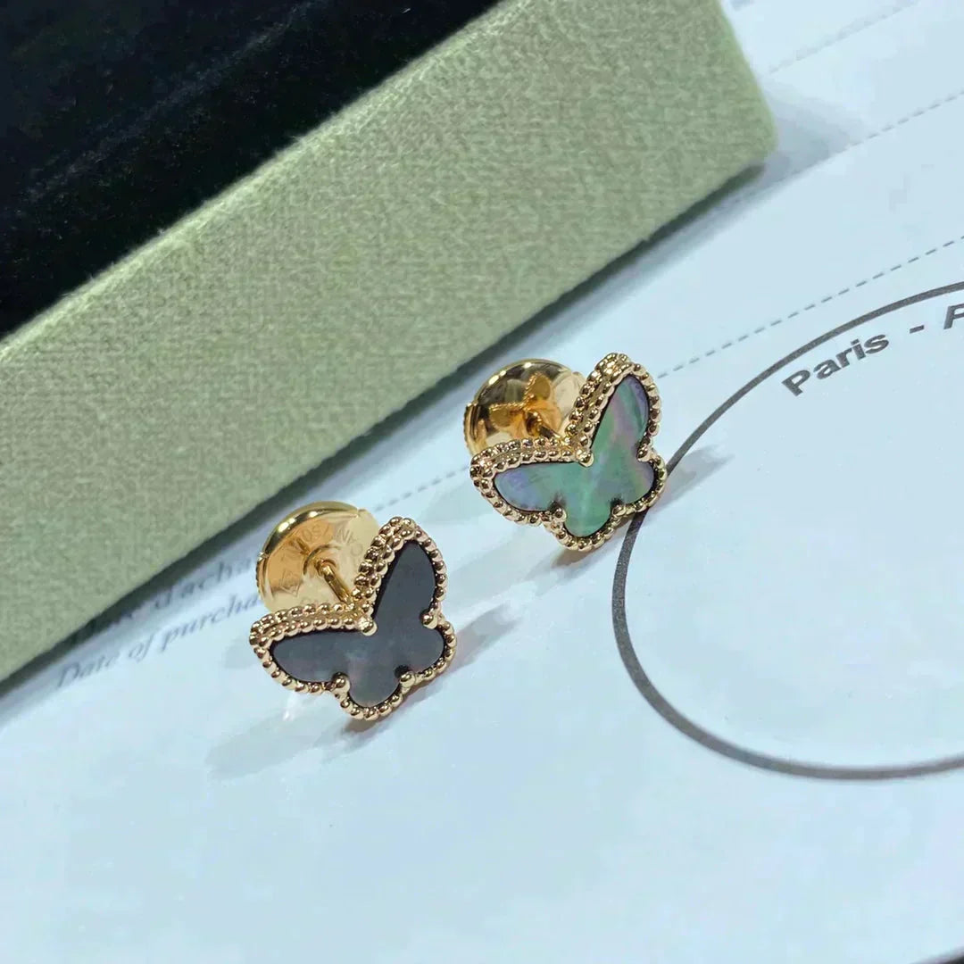 [Panda Jewelry]BUTTERFLY DARK MOP  EARRINGS