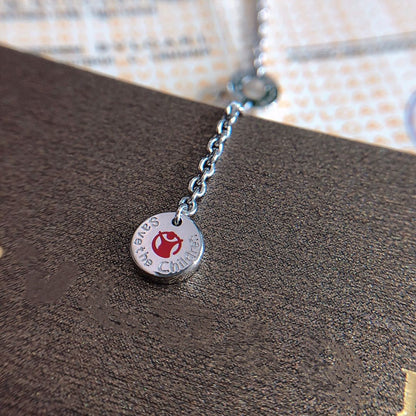 [Panda Jewelry]ZERO 1 BLACK CERAMIC SILVER NECKLACE