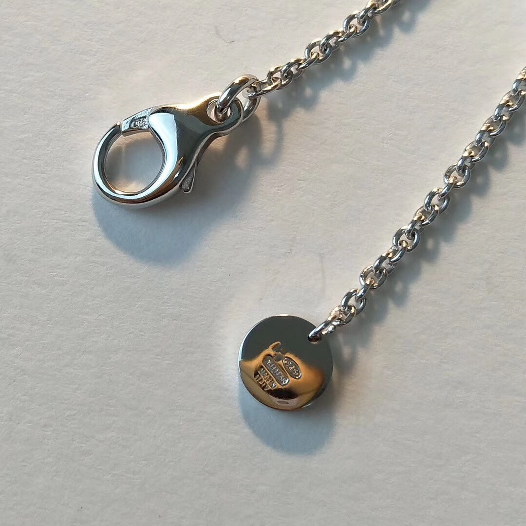 [Panda Jewelry]ZERO 1 BLACK CERAMIC SILVER NECKLACE