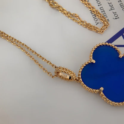 [Panda Jewelry]CLOVER 25MM NECKLACE TURQUOISE ROSE GOLD