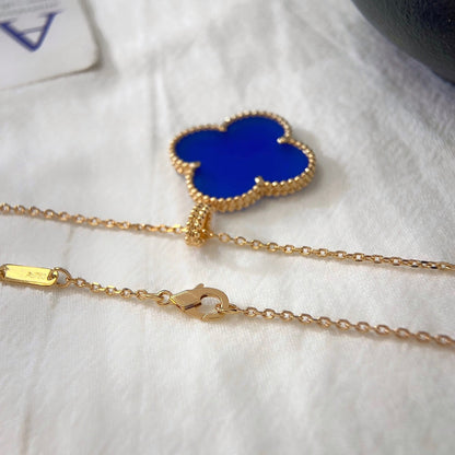 [Panda Jewelry]CLOVER 25MM NECKLACE TURQUOISE ROSE GOLD