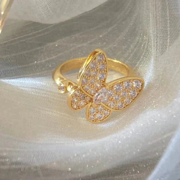 [Panda Jewelry]BUTTERFLY DIAMOND RING