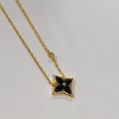 [Panda Jewelry]STAR BLACK MOP NECKLACE