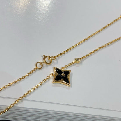 [Panda Jewelry]STAR BLACK MOP NECKLACE