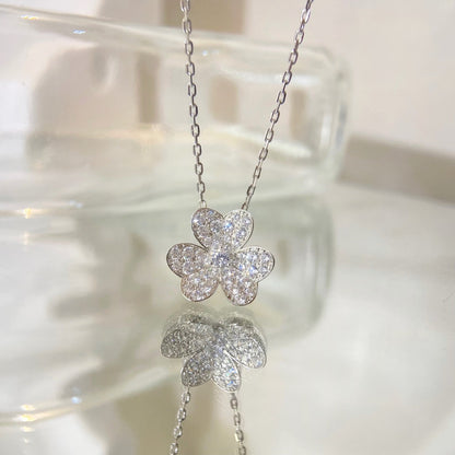 [Panda Jewelry]FLOWER DIAMOND NECKLACE