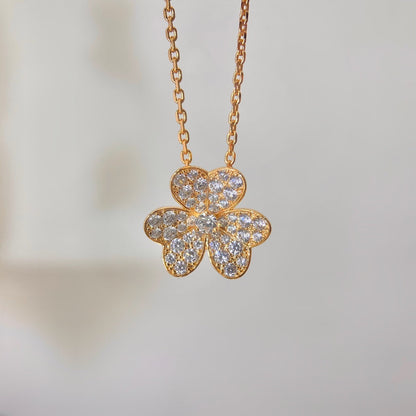 [Panda Jewelry]FLOWER DIAMOND NECKLACE