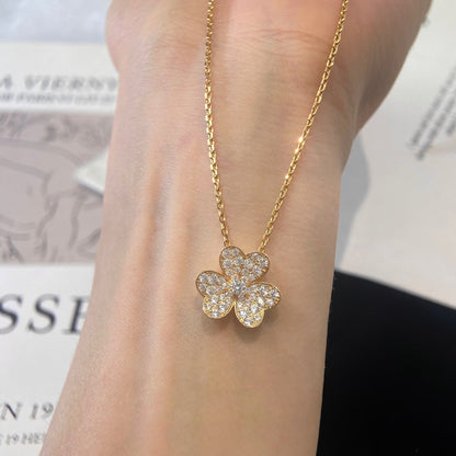 [Panda Jewelry]FLOWER DIAMOND NECKLACE