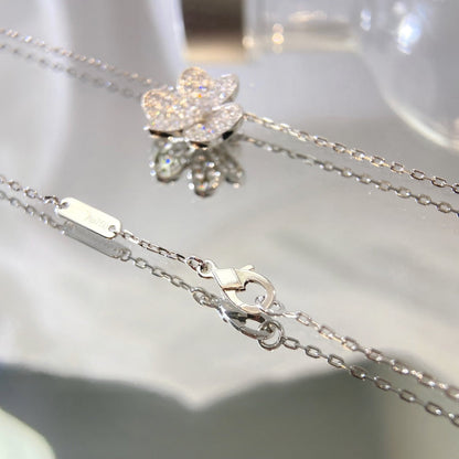 [Panda Jewelry]FLOWER DIAMOND NECKLACE