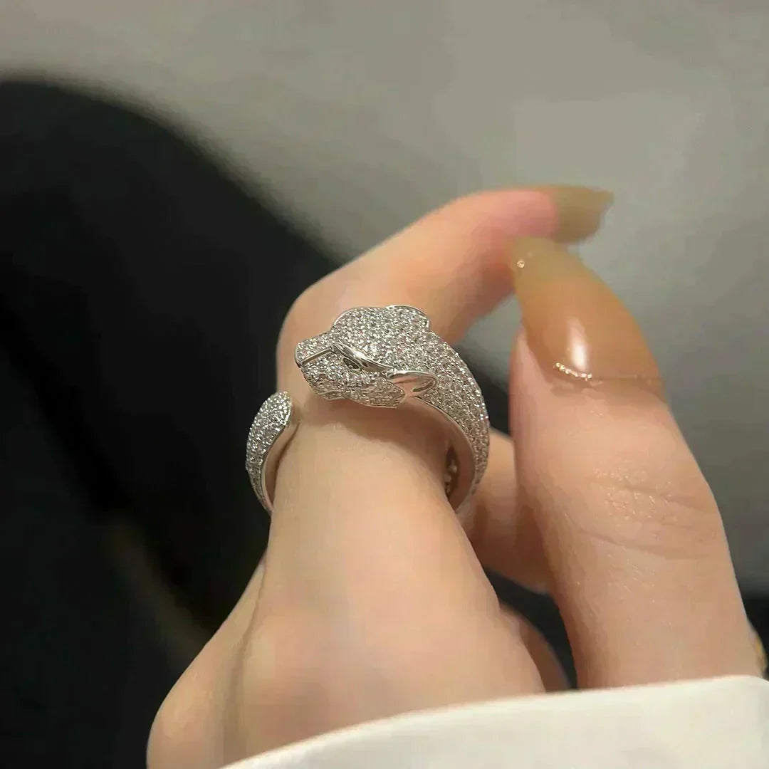 [Panda Jewelry]PANTHERE 5.5MM ALL DIAMOND RING