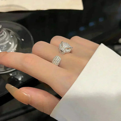 [Panda Jewelry]PANTHERE 5.5MM ALL DIAMOND RING