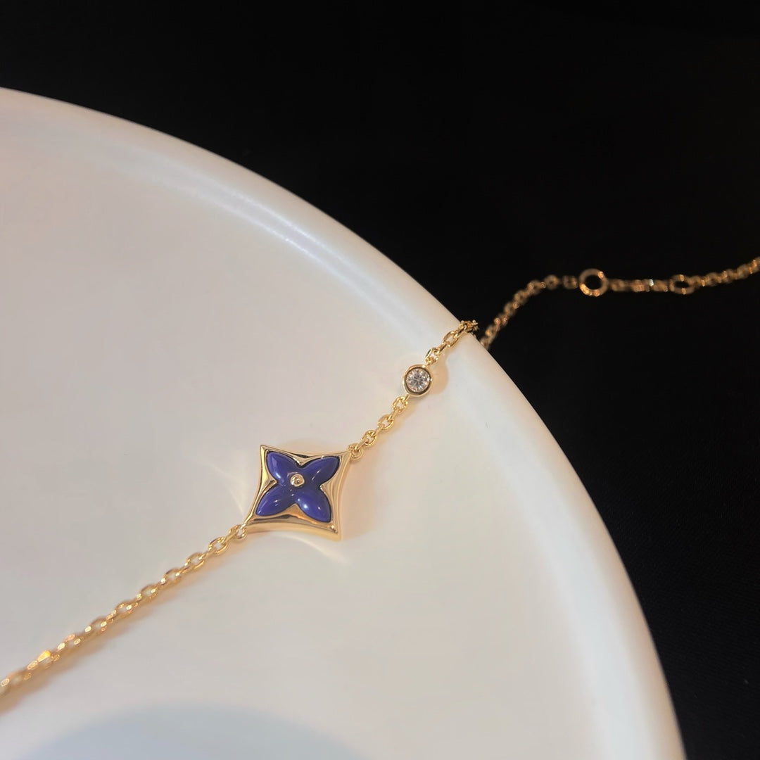 [Panda Jewelry]COLOR STAR PINK GOLD DIAMOND BRACELET