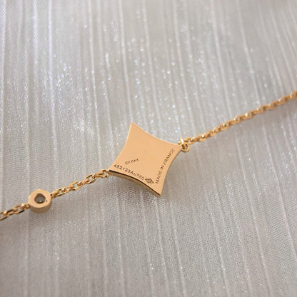 [Panda Jewelry]COLOR STAR PINK GOLD DIAMOND BRACELET