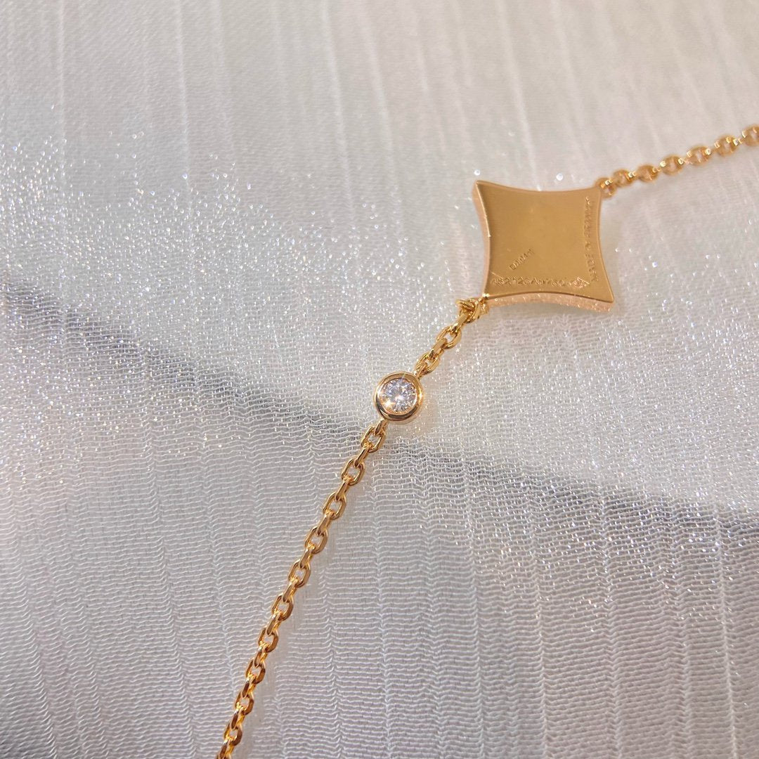 [Panda Jewelry]COLOR STAR PINK GOLD DIAMOND BRACELET