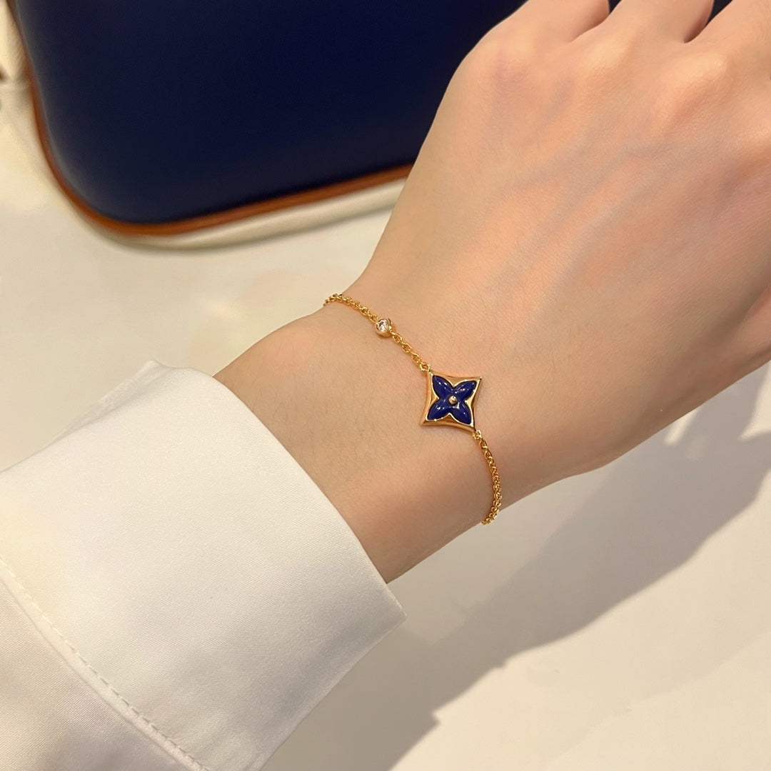 [Panda Jewelry]COLOR STAR PINK GOLD DIAMOND BRACELET