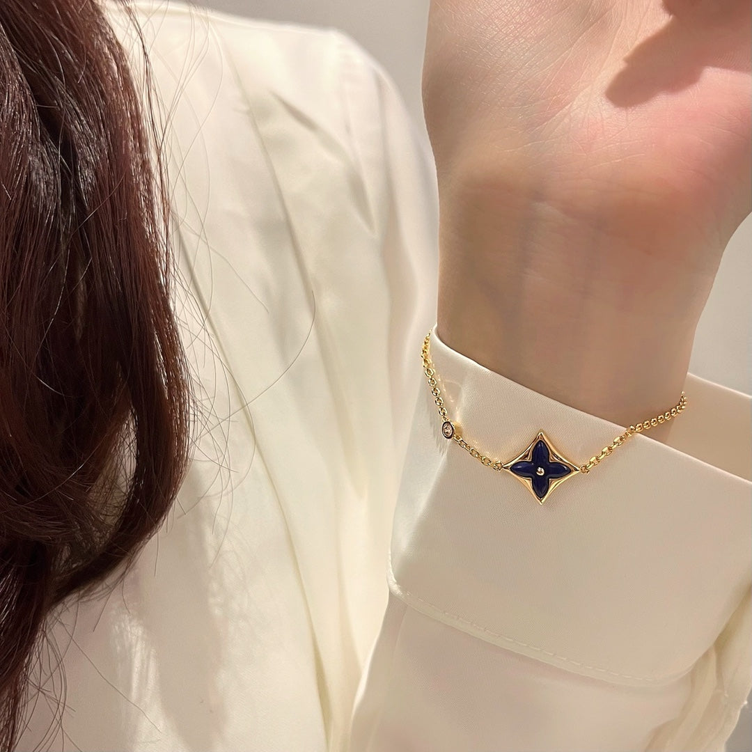 [Panda Jewelry]COLOR STAR PINK GOLD DIAMOND BRACELET