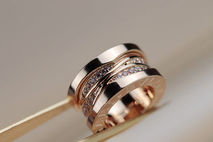 [Panda Jewelry]ZERO 1 PINK GOLD DIAMOND NECKLACE