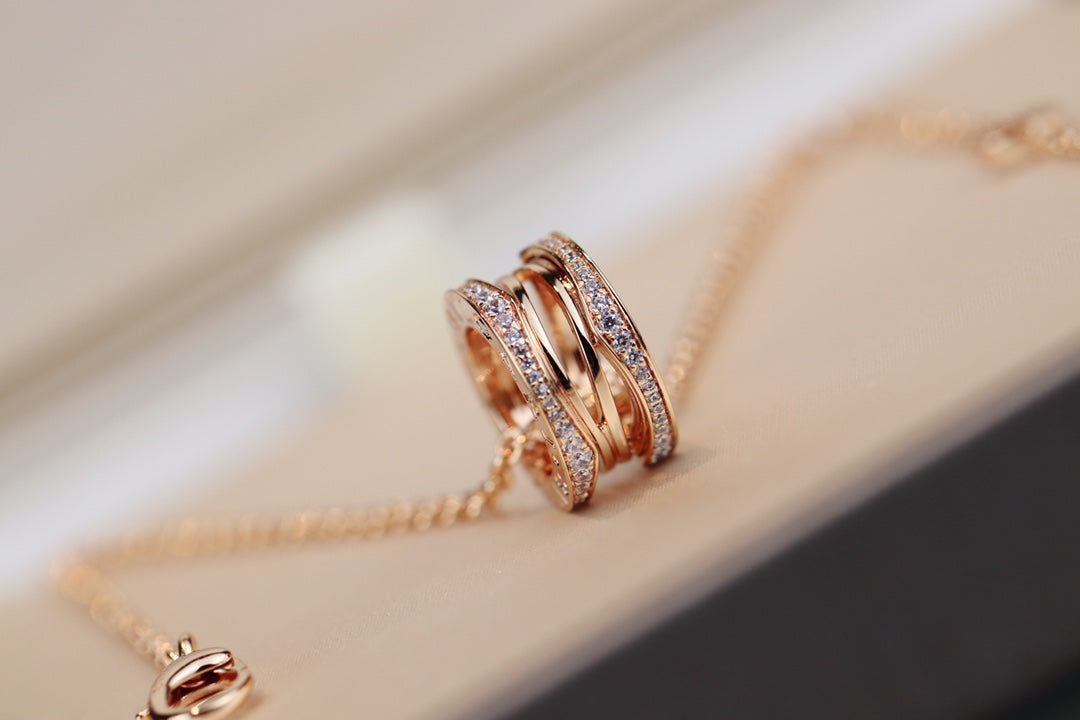 [Panda Jewelry]ZERO 1 PINK GOLD NECKLACE