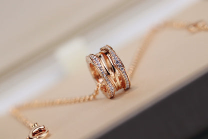 [Panda Jewelry]ZERO 1 PINK GOLD NECKLACE