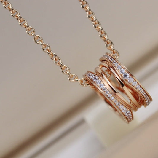 [Panda Jewelry]ZERO 1 PINK GOLD NECKLACE