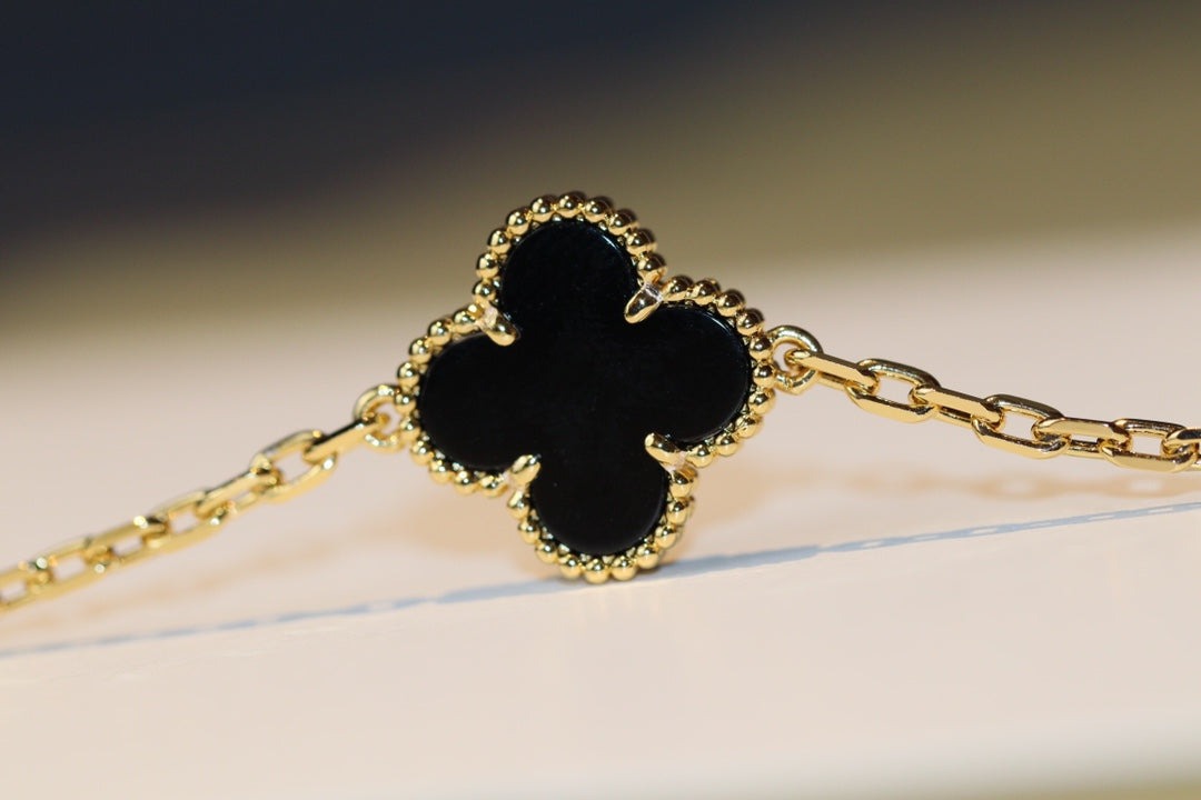[Panda Jewelry]CLOVER 20 MOTIFS ONYX ROSE GOLD