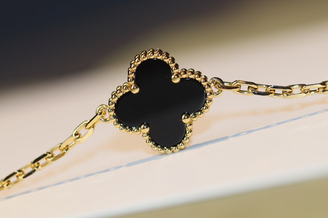 [Panda Jewelry]CLOVER 20 MOTIFS ONYX ROSE GOLD