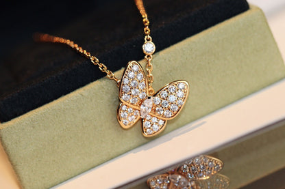 [Panda Jewelry]BUTTERFLY DIAMOND NECKLACE