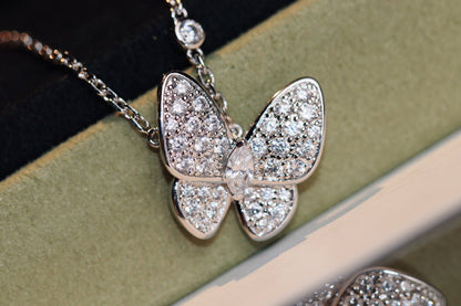 [Panda Jewelry]BUTTERFLY DIAMOND NECKLACE