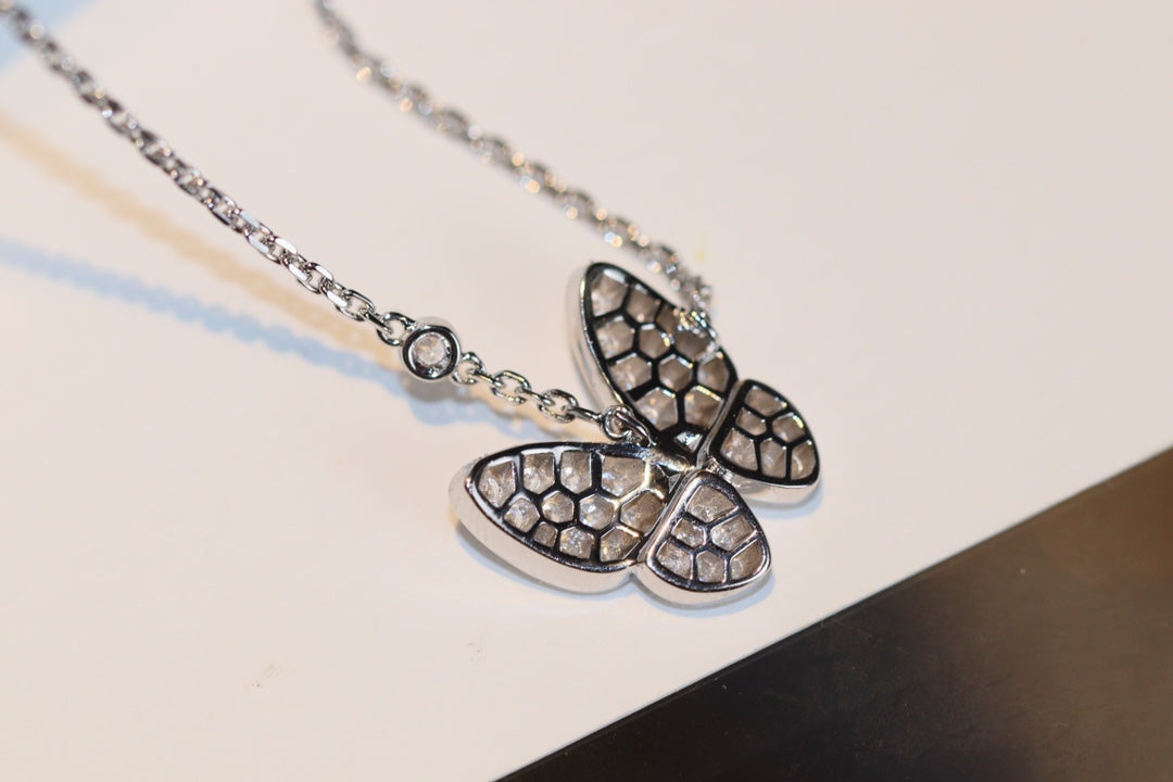 [Panda Jewelry]BUTTERFLY DIAMOND NECKLACE