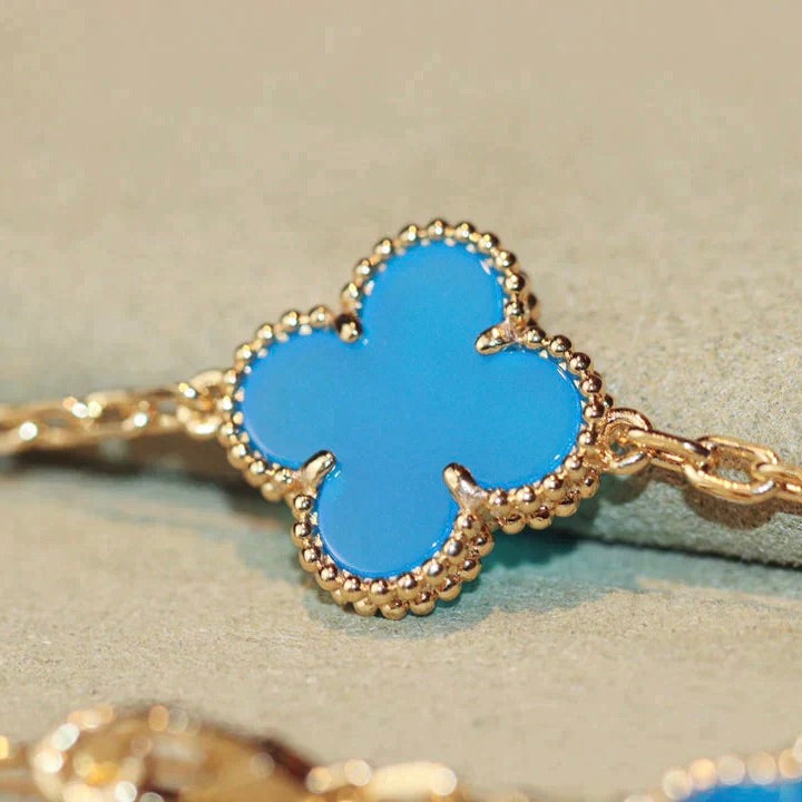 [Panda Jewelry]CLOVER 20 MOTIFS TURQUOISE GOLD