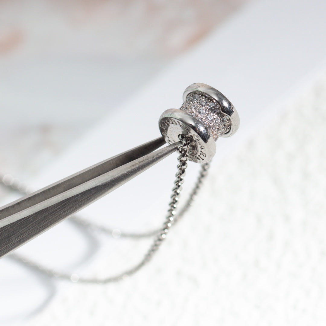[Panda Jewelry]ZERO 1 SILVER DIAMOND NECKLACE