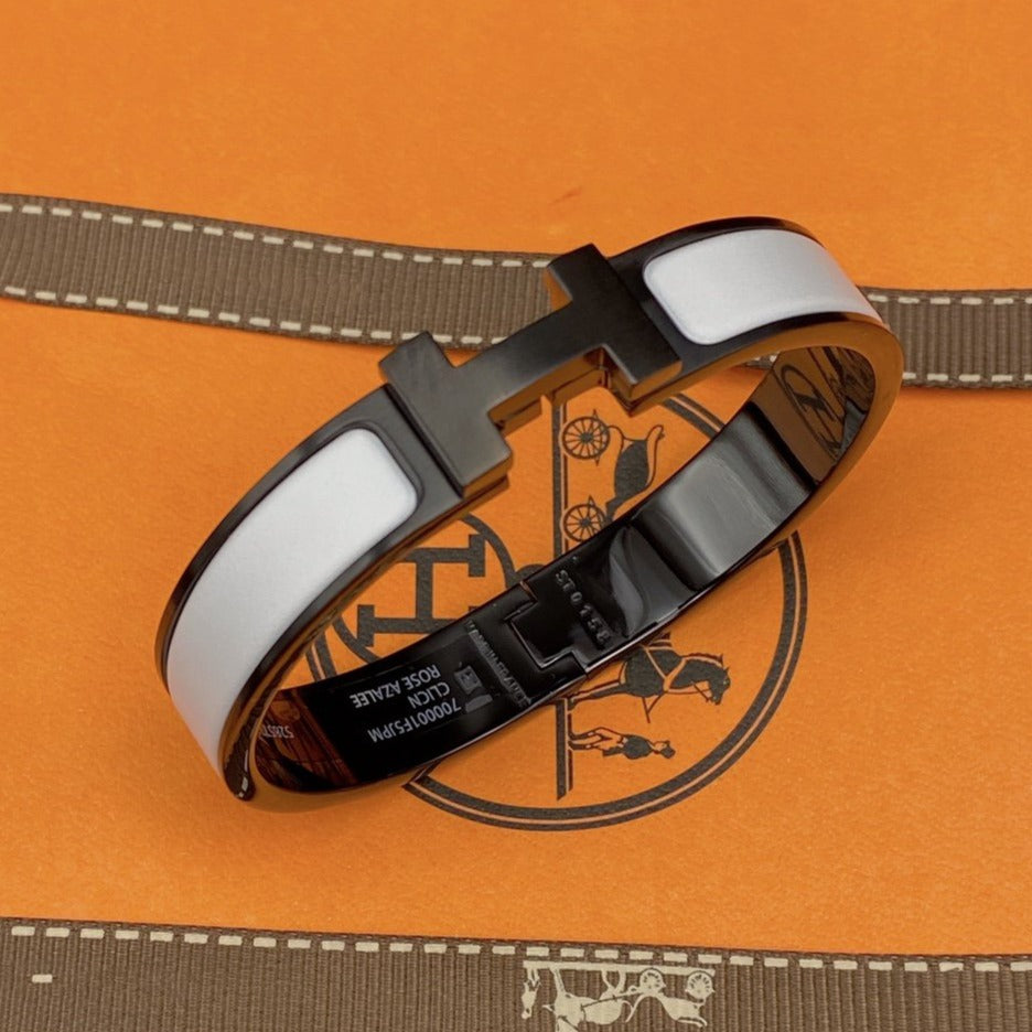 [Panda Jewelry]H BRACELET 12MM BLACK WHITE CERAMIC