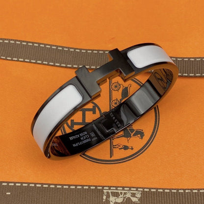 [Panda Jewelry]H BRACELET 12MM BLACK WHITE CERAMIC