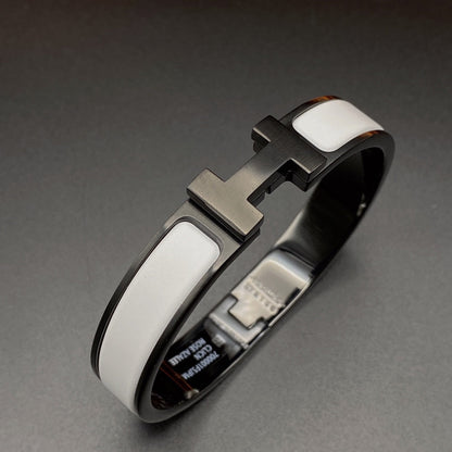 [Panda Jewelry]H BRACELET 12MM BLACK WHITE CERAMIC