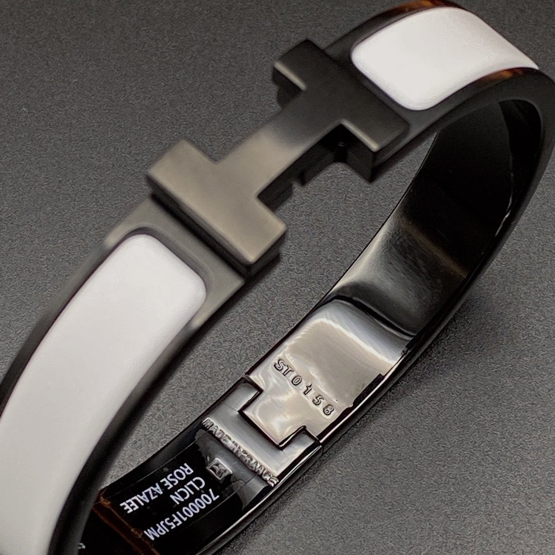 [Panda Jewelry]H BRACELET 12MM BLACK WHITE CERAMIC